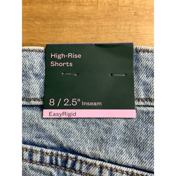 Wild Fable Junior Teens Distressed Denim High-Waisted Shorts w/ Raw Hem Size 8 - Picture 10 of 14